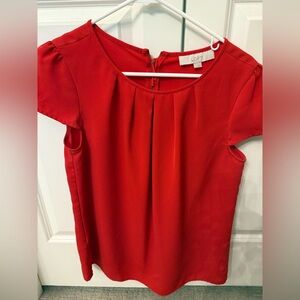 LOFT Bright Red Blouse
